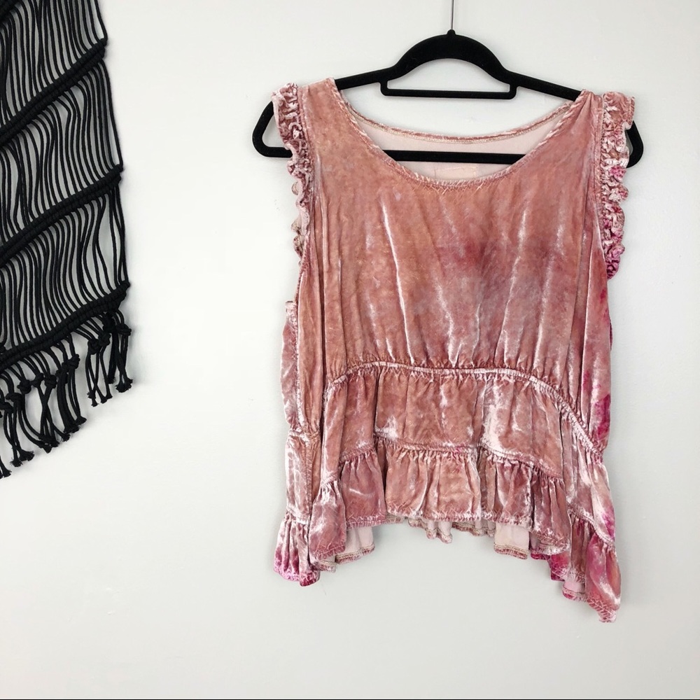 Magnolia Pearl | pink velvet top - Picture 1 of 4